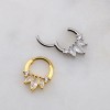 MULTI MARQUISE CZ SEPTUM HINGED SEGMENT HOOP RING 316L SURGICAL STEEL MULTI MARQUISE CZ SEPTUM HINGED SEGMENT HOOP RING 316L SURGICAL STEEL